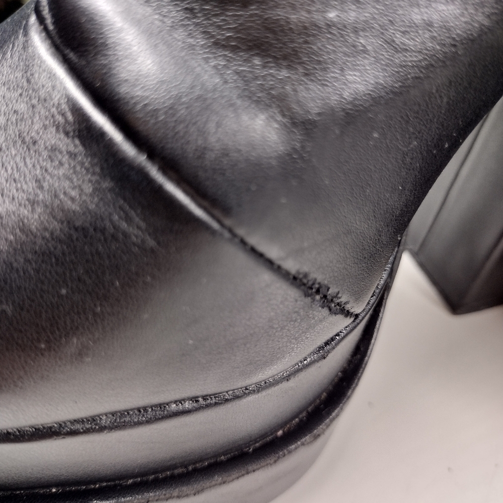 Boohoo Black Chunky High Platform Boots - Picture 11 of 15